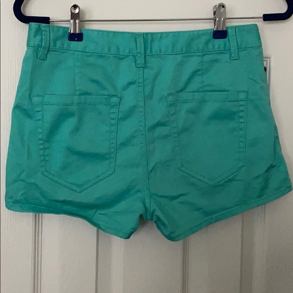 High Waisted Teal Shorts - Picture 2 of 2